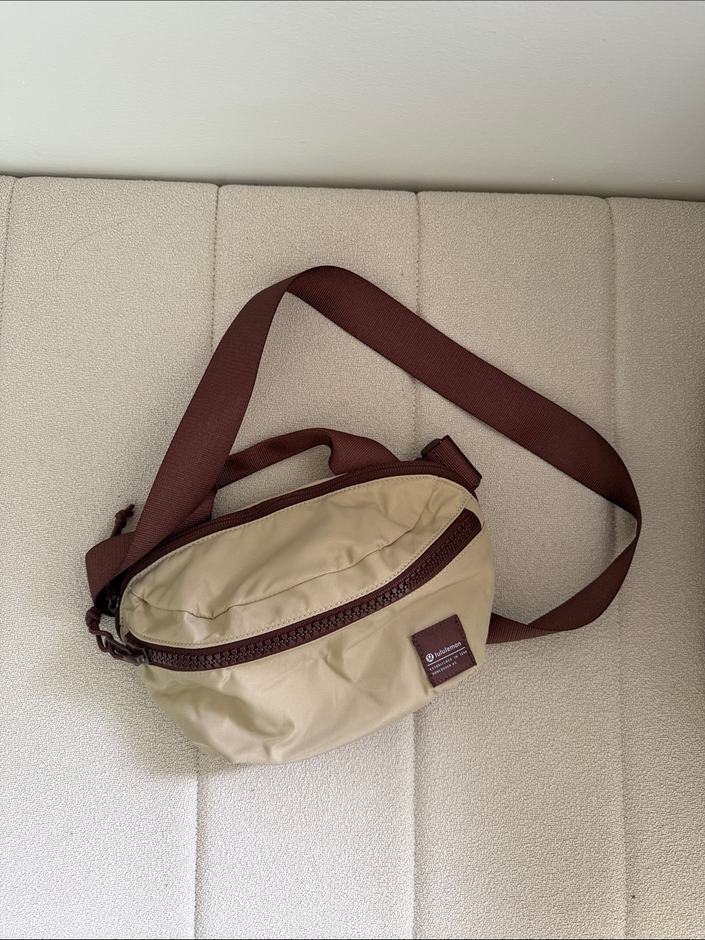 lululemon athletica Beige and Brown 2.5L Sling Waist Pack